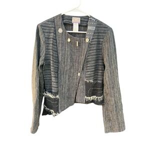 Vintage Madame Zaza of Marseille Asymmetric Artsy Blazer Jacket Size 42 M French